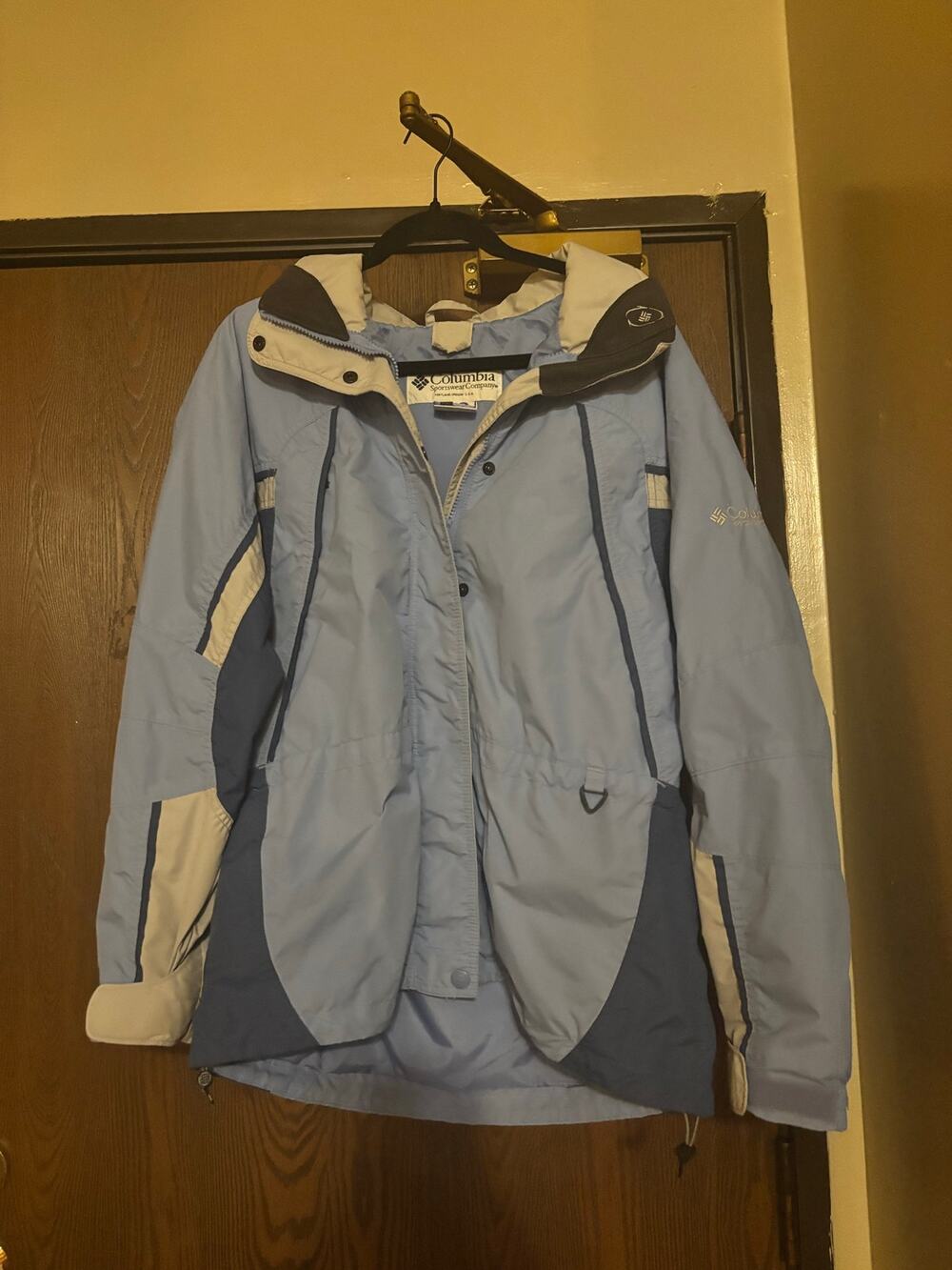 Columbia Light Blue Lightweight Fall/ Winter Outerwear Zippered Coat/ Jacket